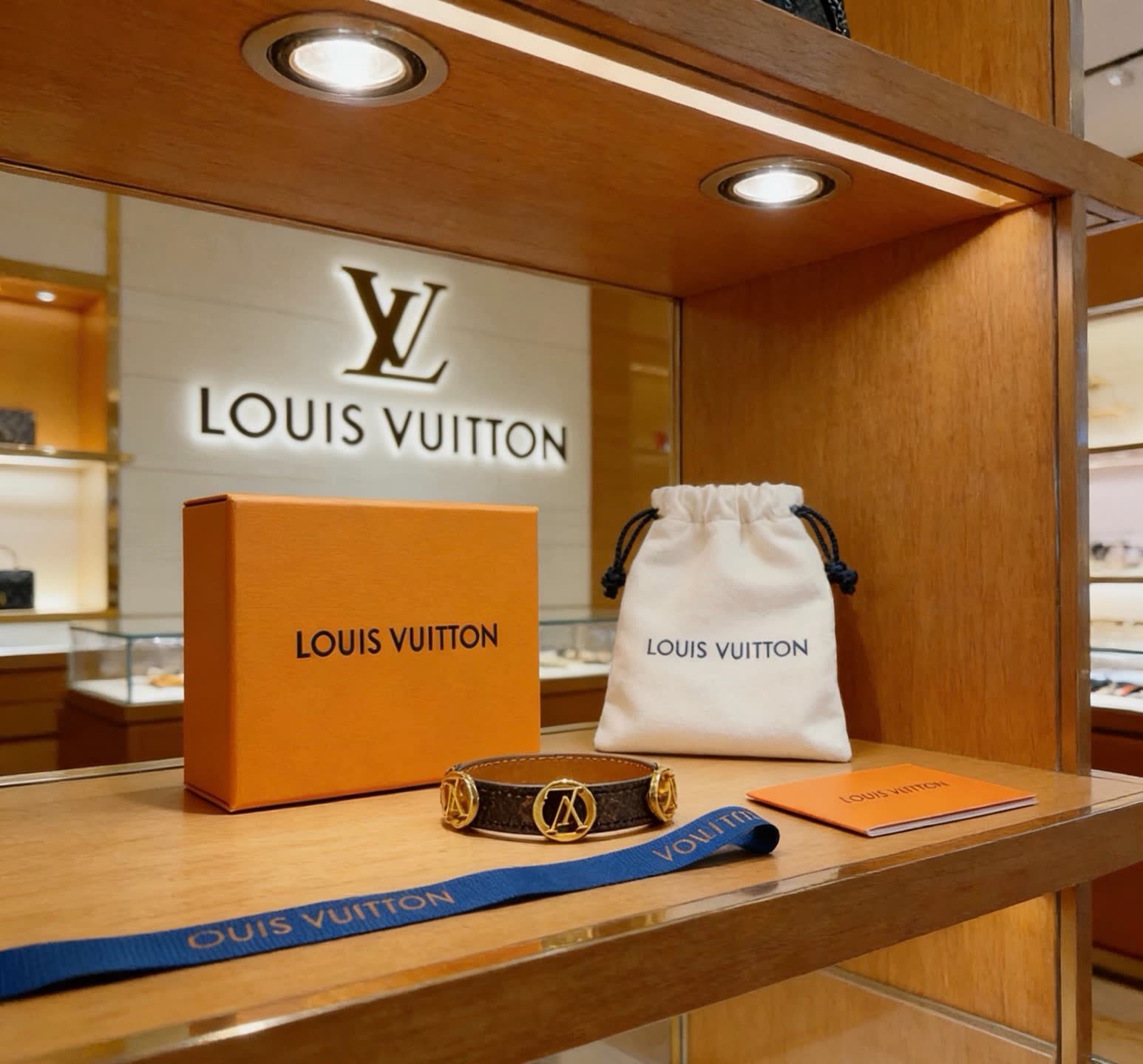 Louis Vuitton Monogram Leather Bracelet